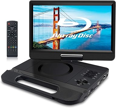 Amazon Com Fangor 12 5 1080p Portable Blu Ray Player With 10 1 Hd Swivel Screen Hdmi Out Av In Multi Media Player 5 Hours Rechargeable Battery Supports Usb Sd Card Last Memory Region Free Electronics