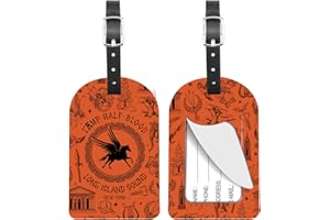 MAOFAED Camp Half Blood Luggage Tag for Travel Bag, Mythical Gift, Greek Mythology Lover Gift, Literary ID Tag for Book Lover