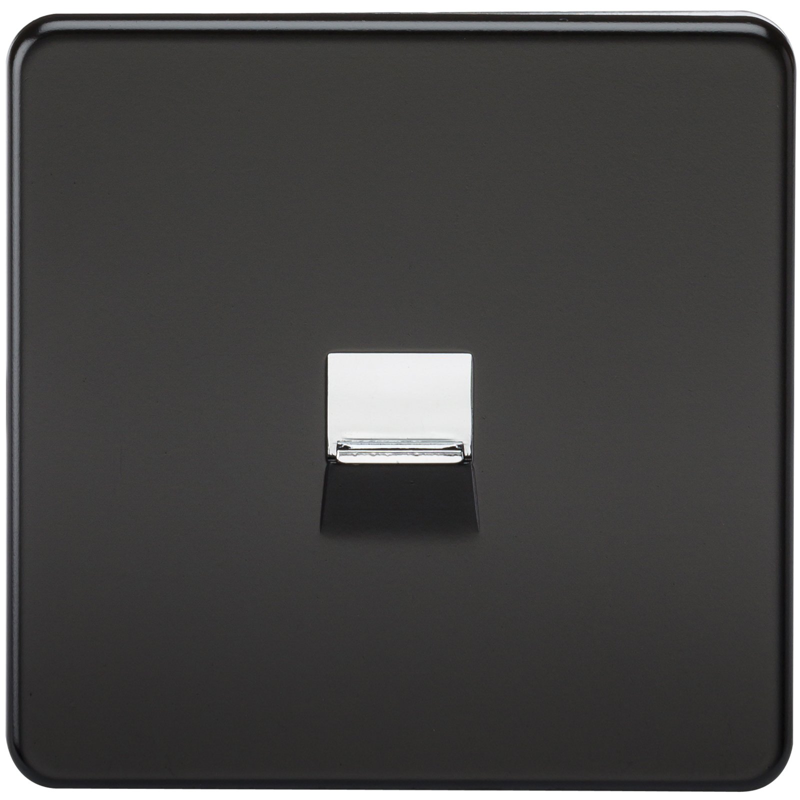 Knightsbridge SF7400MB Screwless Telephone Extension Socket, Matt Black