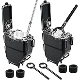Golf Cart Ball Washer &amp; Club Cleaner with Straps - No Drill Golf Club Washer for Cart, Dual-Sided Brush Cleaning Box, Easy to Clean Portable &amp; Detachable Golf Ball Washer for Cart Accessories