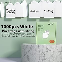 ARTFLY 1000PCS Pre-Strung Price Tags with