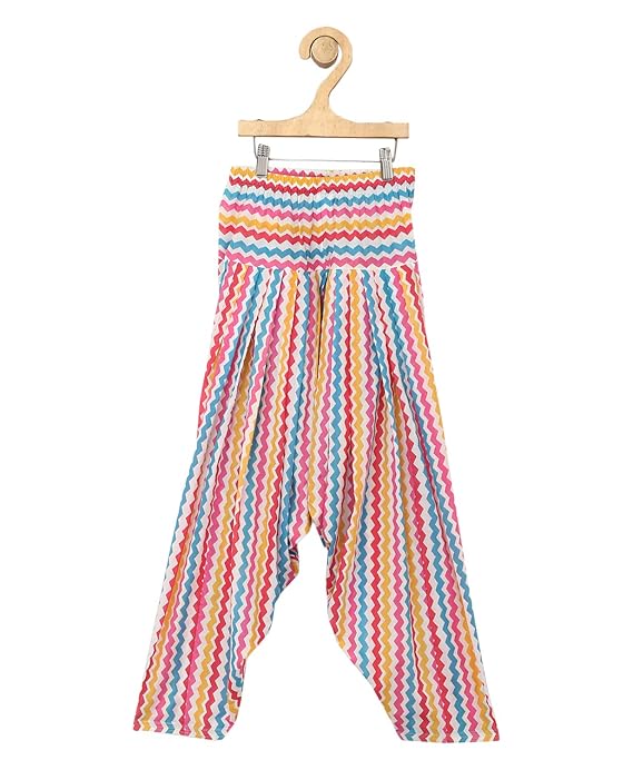 Striped Mid Rise Patiala & Dupatta Set