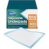 Inspire Disposable Chux Underpads, 23 x 36 Inches, (Pack of 300)