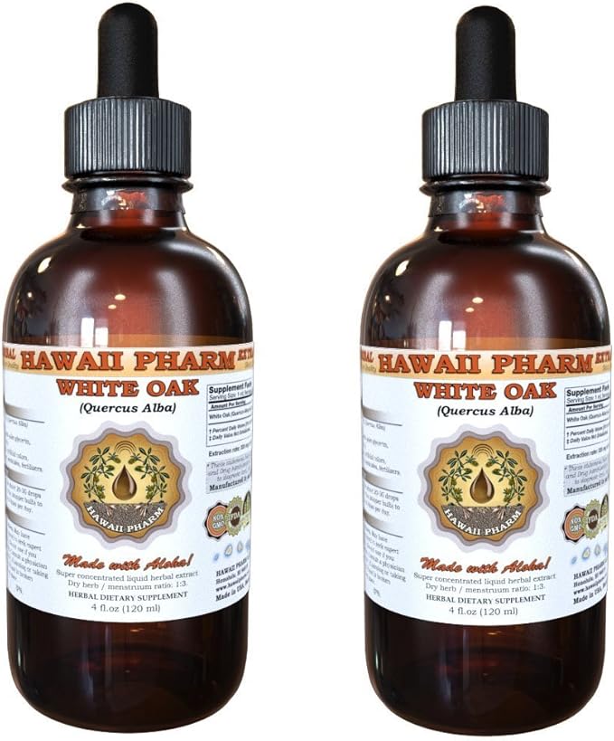 White Oak Liquid Extract, Organic White Oak (Quercus Alba) Tincture 2x2 oz Health