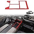 Aotumcer Carbon Fiber Style Gear Shift Box Panel Cover Trim Sticker, Central Control Car Shift Panel Cover Compatible with Hummer EV 2024 and Up Car Interior Accessories Trim Frame