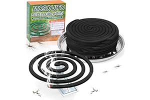 FLODTEAK 16 Mosquito Coils, Mosquito Repellent Coils Burn Up to 4-5 Hours, Natural Ingredient Mosquito Repellent Outdoor Patio Protect Up to 10ft x 10ft (16 Coils + 6 Mosquito Stands + 1 Mosquito Coil Holder)