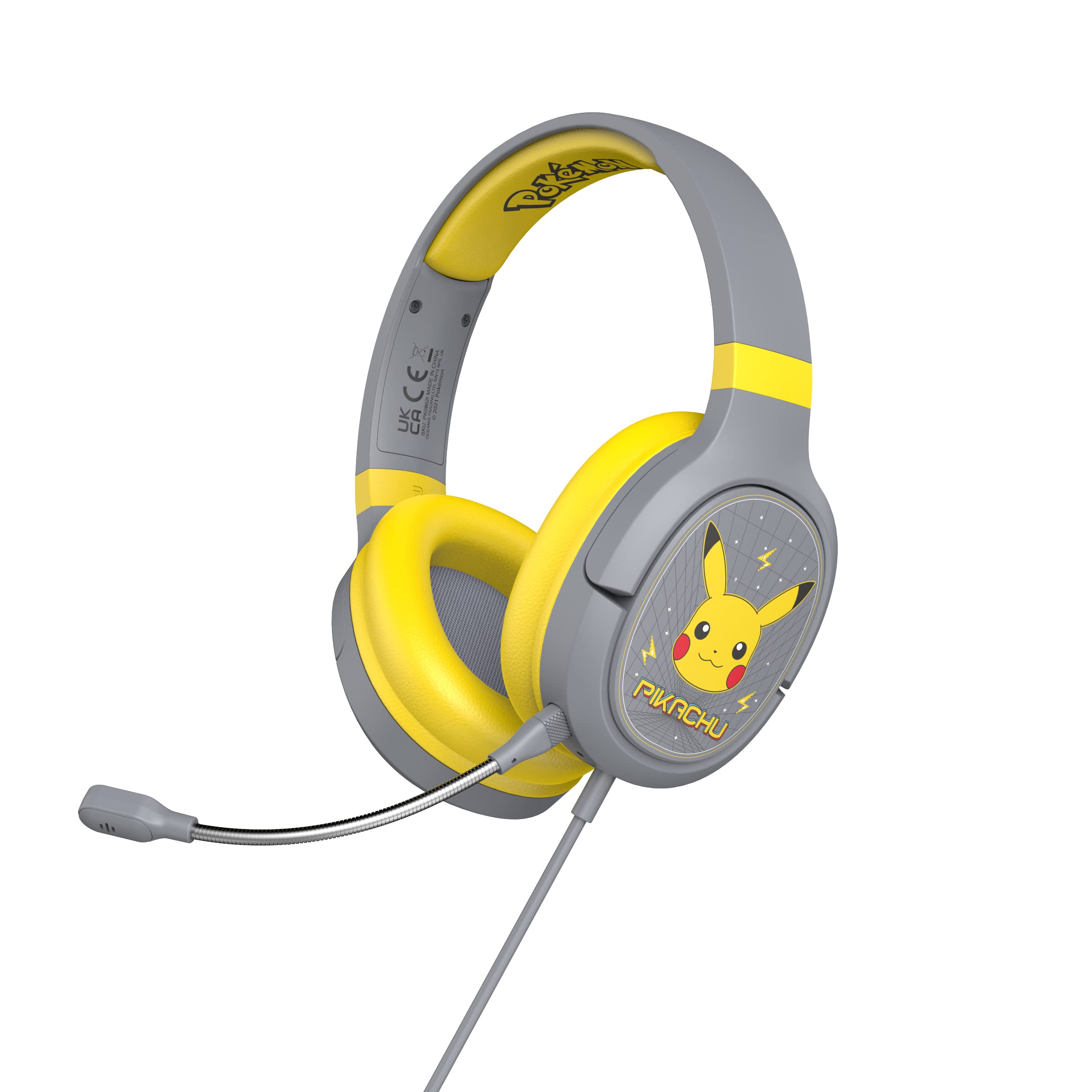 OTL Technologies Pokémon Pikachu Grey Pro G1 Gaming Headphones