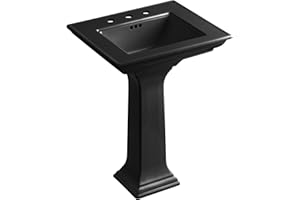 KOHLER Memoirs® Stately 24" pedestal bathroom sink with 8" widespread faucet holes