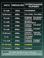 HelloAuto C16-06867 17.13 inch 80Lb/356N Gas Struts