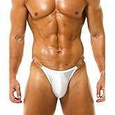 PAIZH Men's Sexy Ice Silk Bikini Low Rise Soft See-through String Cut Briefs Bulge Pouch Underwear