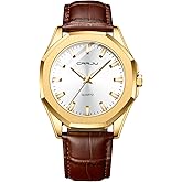 CRRJU Men's Fashion Luxury Classical Leather Watches for Men Business Simple Luminous Analog Quartz Wristwatches