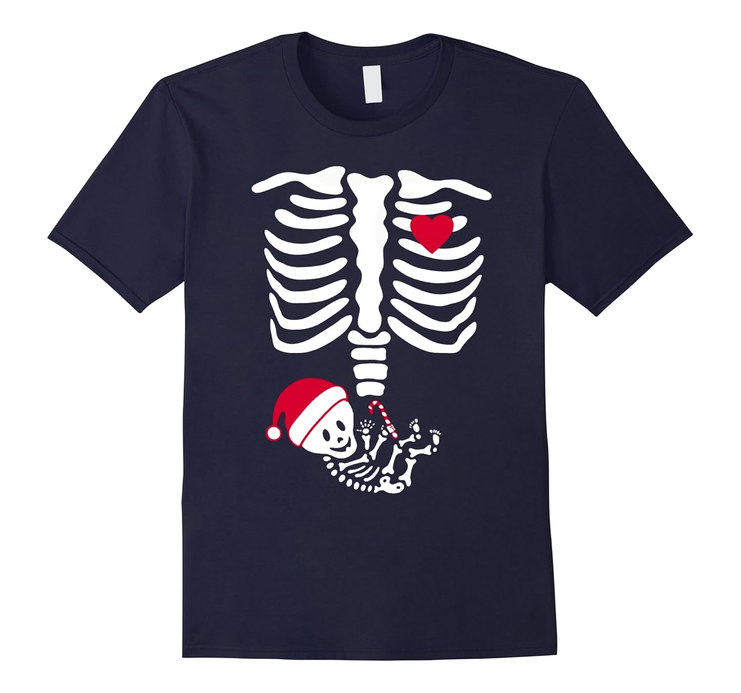 Merry Christmas Xmas Skeleton Xray Maternity Baby T-Shirt-ANZ