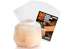 AXGATOXE 55 PCS Paint Sprayer Liners Bags for Wagner Paint Sprayer, 7.8'' X 11.8'' Sprayer Cup Liners, Transparent Spray Gun Cup Canister Liners, for Wagner Sprayer Parts