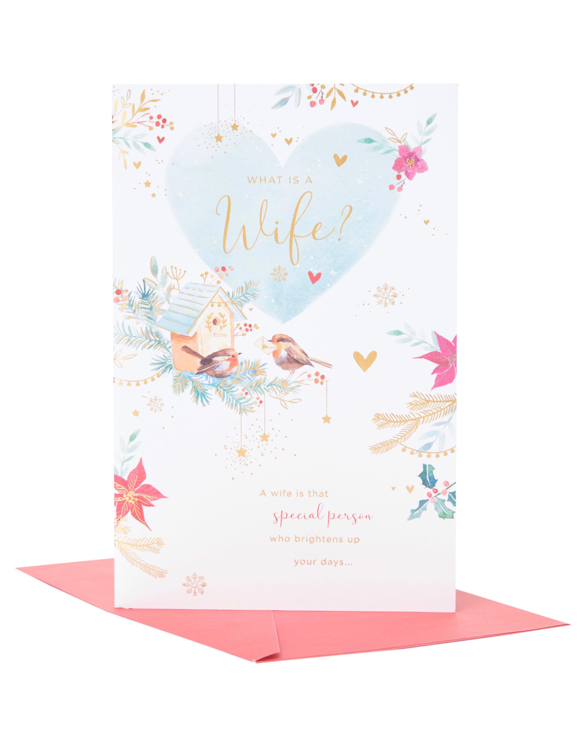 UK Greetings Christmas Card for Wife - Heartfelt Design