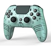BETMI LED Wireless Controller for PS5, Pro/Slim/Steam Deck/PC(Frosted Blue) | Hall Joysticks/Trigger, Macro Back Button, Turbo, Dual Vibration, 6-Axis, 3.5mm Jack, Built-in Mic, Gamepad with Speaker