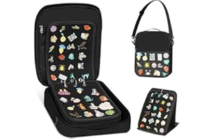 Anycosy Enamel Pin Bag Pins Storage Organizer 6 Page Collectible Pin Board Pin Books for Collectors Travel Brooch Display Bag for Sports Pins,Memorial Pins, Pin Display Case