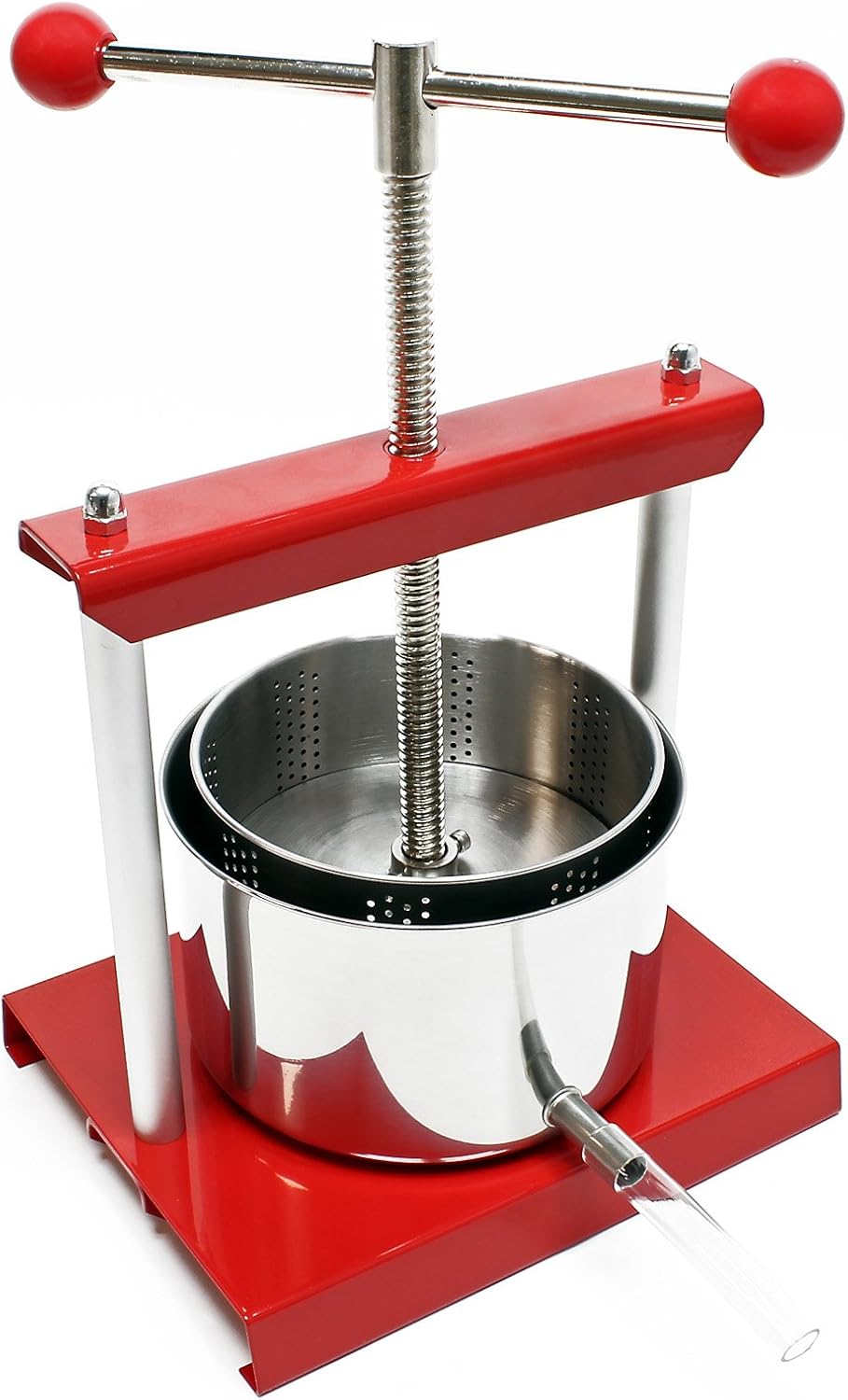 WilTec MiniFruit press stainless steel 1,5 L Fruit press Cider press