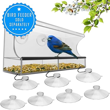 Natures Hangout Replacement Suction Cups 7 Pack For Window Bird Feeders