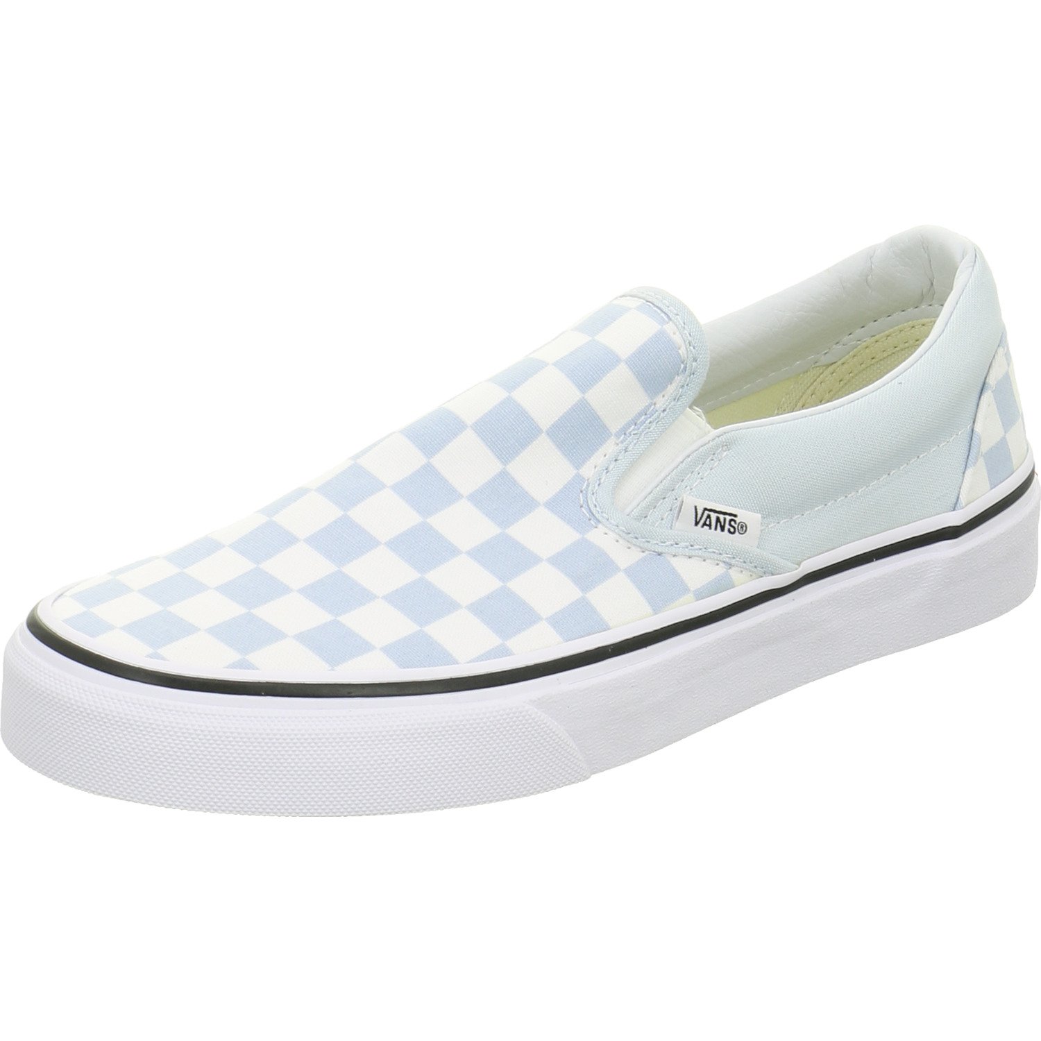 Vans Women's Trainers, Blue Checkerboard Baby Blue