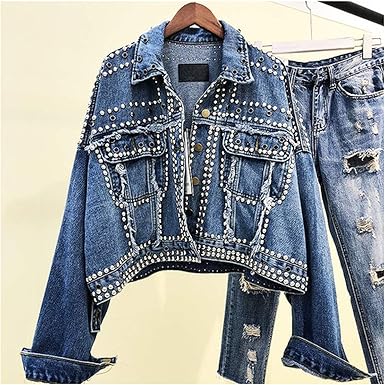 short red denim jacket