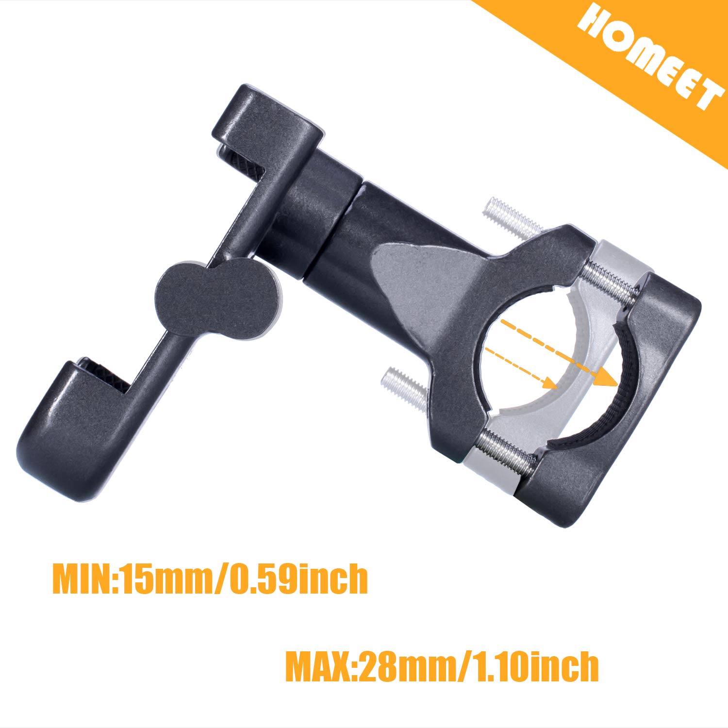 Homeet Fahrrad Handyhalterung Universal Fahrrad Lenker Handy Halterung für 4-6,8 Zoll Smartphone und GPS Geräten mit 360° Drehbar