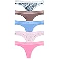 Victoria's Secret Women's Cotton Logo Thong Underwear, Panties for Women, Multi Pack (XS-XXL)
