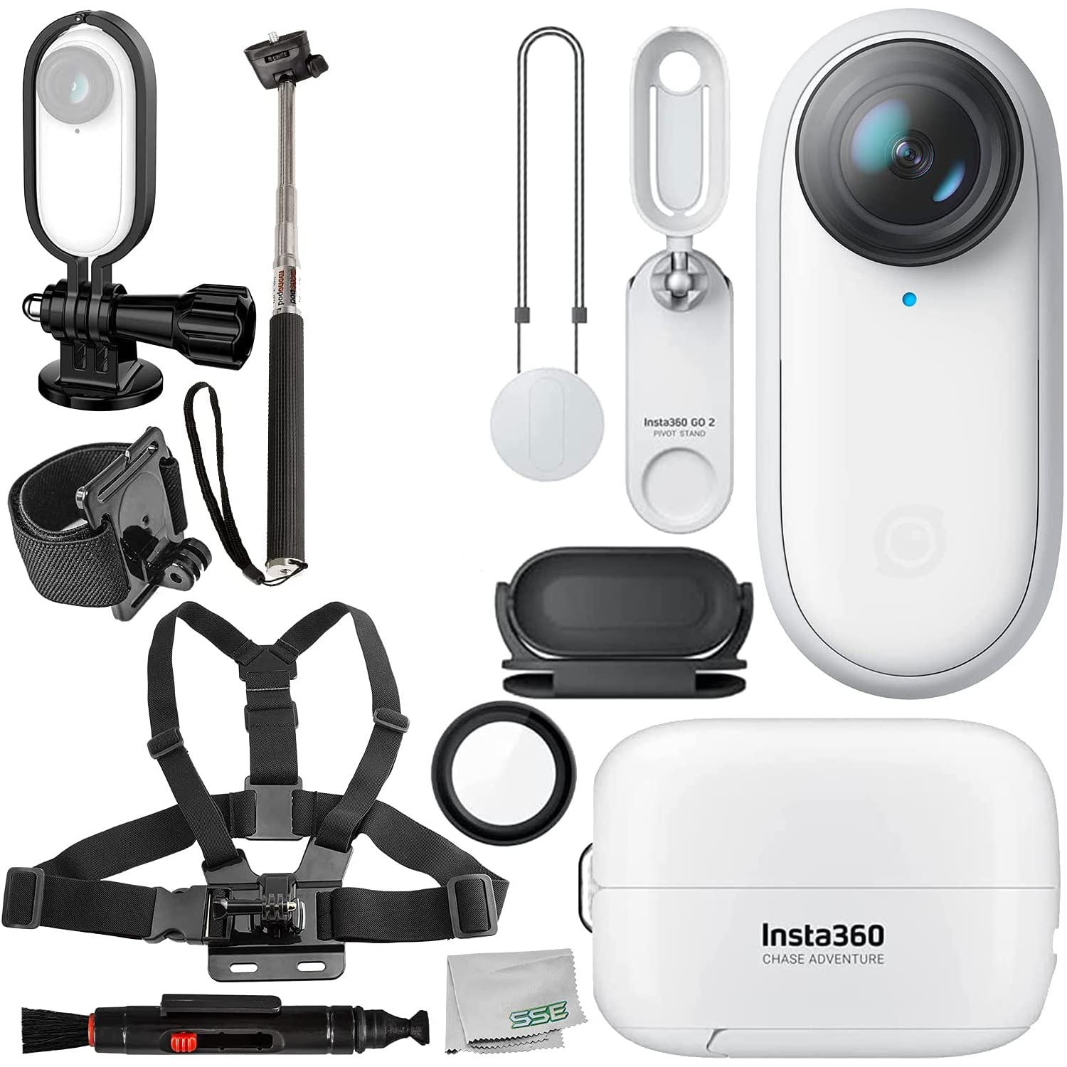 Insta 360 GO 2 Action Camera with Starter Accessory Bundle