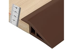 BNELL Carpet & Floor Edging Trim Strip,Self Adhesive-PVC Floor Transition Strip,Threshold Transitions Suitable for Threshold Height Less Than 20mm (6.56FT_Coffee)