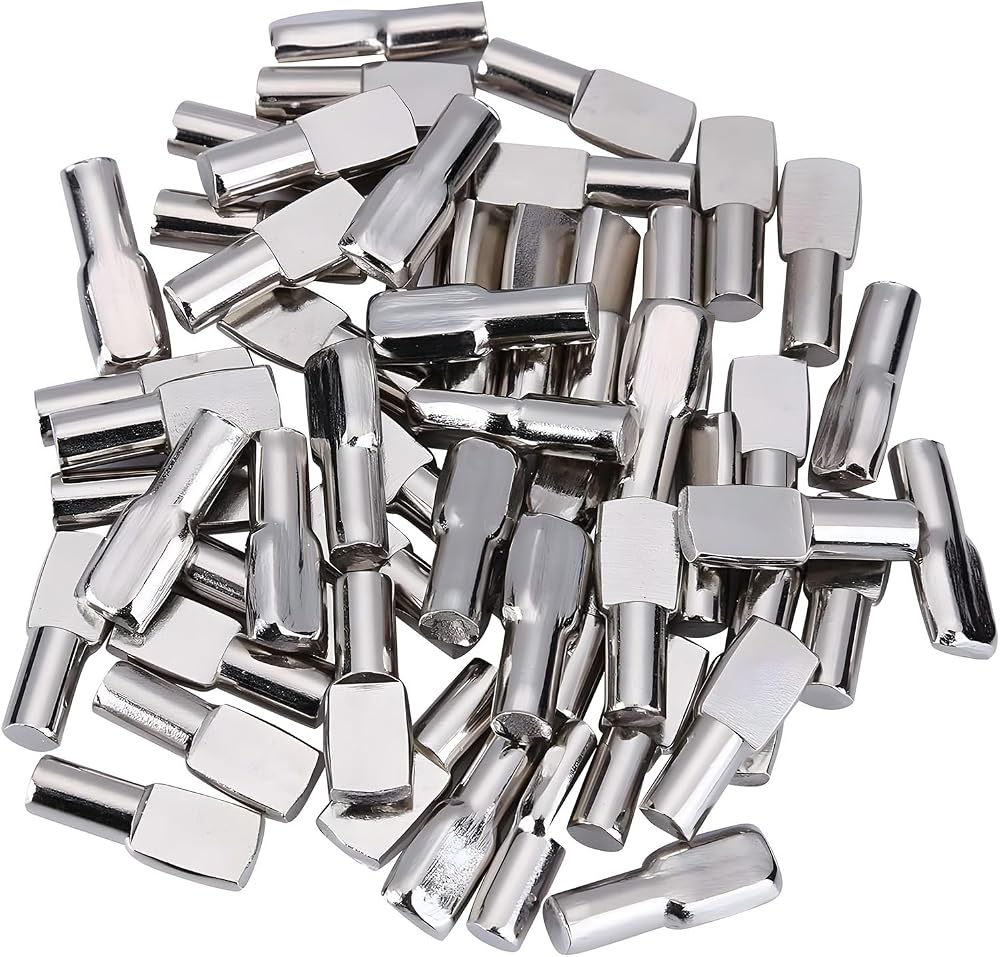 Tbestmax 120 Packs Shelf Pins 5 mm Spoon Shape Cabinet Furniture