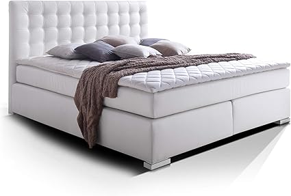 Moebel Eins Isabell Boxspringbett Hotelbett Bett Amerikanisches Bett 7 Zonen Taschenfederkernmatratze 180 X 200 Cm Hartegrad 2 Weiss 180 X 200 Cm Weiss Hartegrad 2 Amazon De Kuche Haushalt
