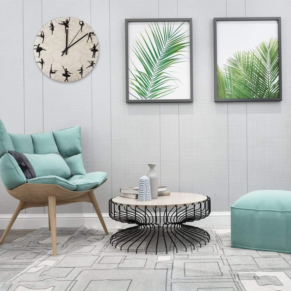 Amazon Co Jp Hayoe バレエ 学校 バレリーナ ダンス 木製時計 壁掛け時計 掛け時計 掛時計 時計 おしゃれ 北欧 壁掛け かけ時計 メンズ レディース ユニセックス インテリア 40cm ホーム キッチン