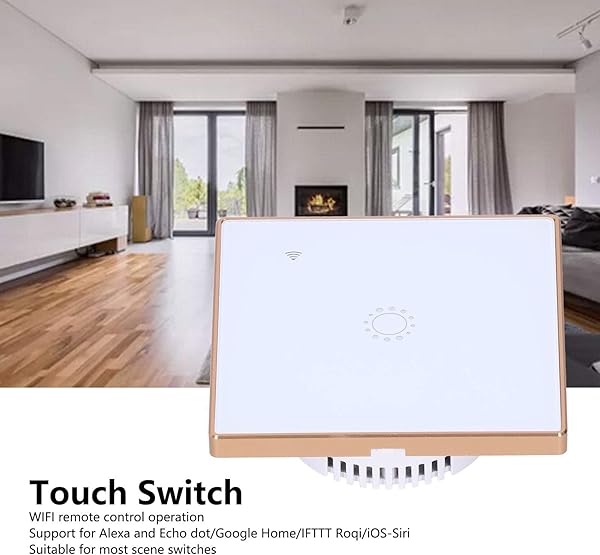 Smart Switch Smart WiFi Light Switch Funciona con Alexa Echo dot Google Home IFTTT Roqi y iOS Siri corriente nominal de 10A certificacin de producto CE FCC y ROHS estndar del Reino Unido mat