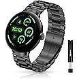Yeahxing No-Gap Metal-Band for Google-Pixel Watch-3-45mm - Stainless Steel Bands for Google Pixel Watch 3 45mm 2024, Adjustable Wristband Strap for Men Women