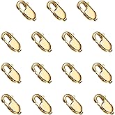 18MM 18K Gold PVD Plated Lobster Clasps Bulk for Jewelry Making, 15PCS 316 Stainless Steel Lobster Claw Clasps Bulk for DIY Craft Necklace Bracelet Jewelry Making