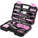 Pink Tool Kit: DEKOPRO Pink Tool Kit: Tool Set for Women Ladies, Home Tool Kit Set, DIY & Tools, Tool Kits for Home, Hand Too