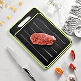 Atyhao 4 in 1 Defrosting Tray & Cutting Board, 31.2x21.1cm, Black view 6