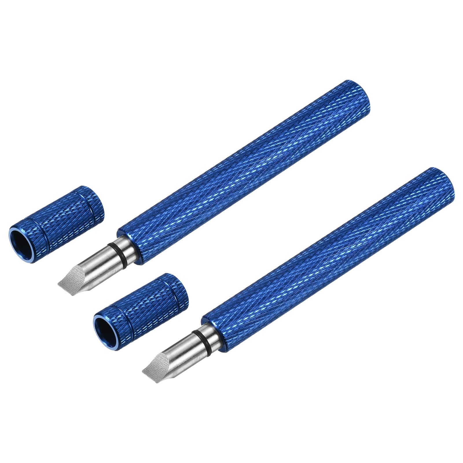 M METERXITY 2 Pack Golf Club Groove Sharpener - U V Type Square Groove Sharpening Tool, Portable, Apply to Golf Irons (Blue)