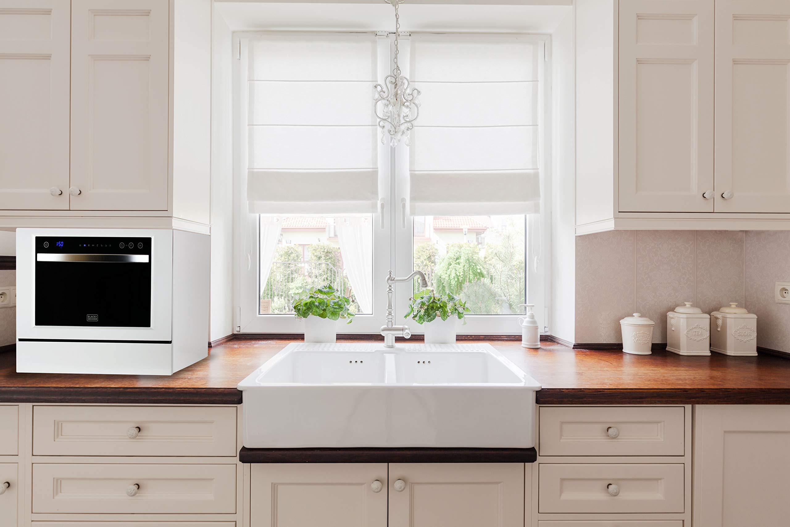 Galleon BLACK+DECKER BCD6W Compact Countertop Dishwasher, 6 Place