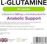 Lindens L-Glutamine 500mg 90 Capsules UK Made Anabolic Support view 2