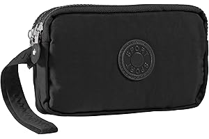 D-FLIFE Large Capacity Wristlet Wallet - Women 3 Layers Zipper Oxford Cloth Waterproof Handbag Purse
