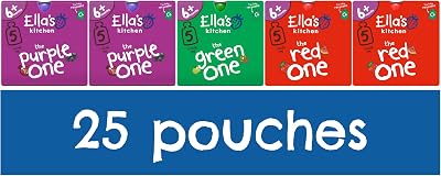 Ella's Kitchen Organic Fruit Smoothie Assortment Pack of 25 Pouches