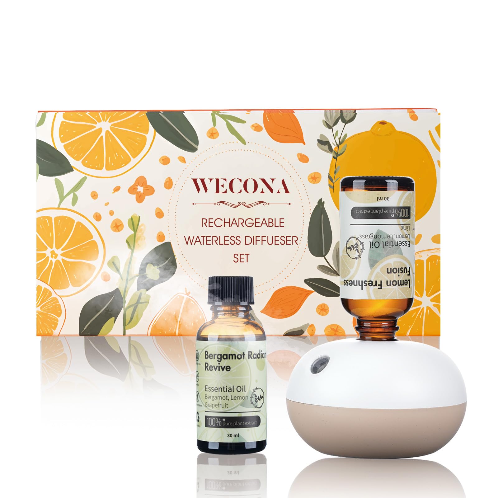 Photo 1 of Rechargeable Waterless Oil Diffuser - 2 Mist Modes Essential Oil Diffusers with 2 Essential Oils(30ml) for Home,Car,Office - Cordless Aromatherapy Diffusers Sustainably Operates for 88 Hours