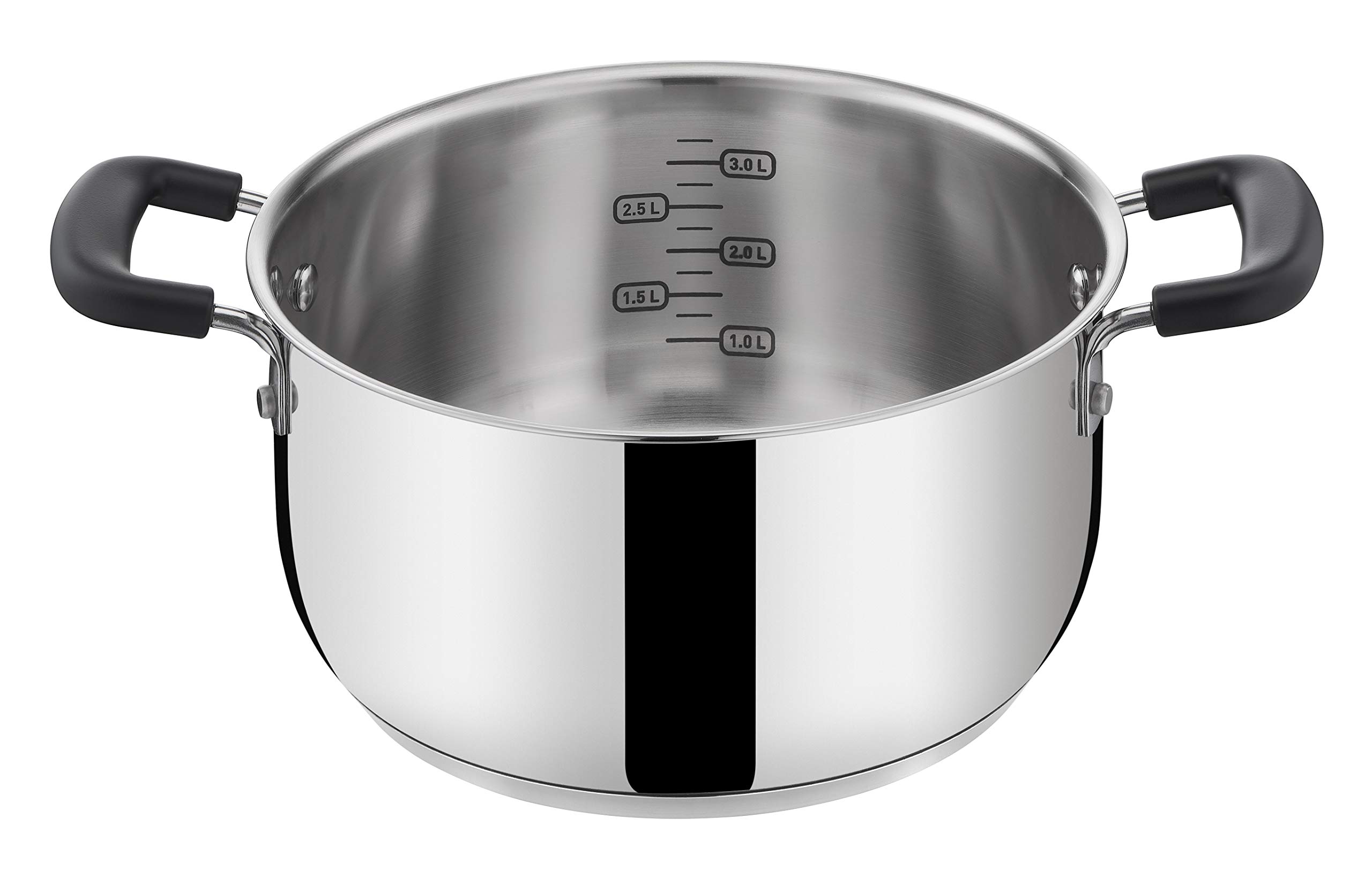 Lagostina Practical Saucepan Fonda 2 Handles for Induction, Grey, 18 cm, Steel 18/10
