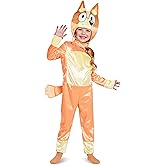 Bingo Costume for Kids, Official Bluey Character Outfit with Jumpsuit and Headpiece for Toddlers
