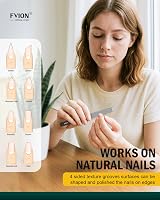 FVION 2 Pcs Stainless Steel Double-Sided Nail File Thick Nails Professional view 5