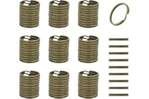 ZoloAJay 100pcs 20mm Key Ring Keychain Metal Bronze Round Split Key Chains Rings Connectors for Home Car Dog Tag Office Ornaments Keys Attachment