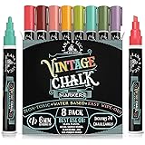 LANA & LUCA Liquid Chalk Markers for Blackboards - Wet Erase Marker Pens - Chalk Markers for Chalkboards Signs, Windows, Blac