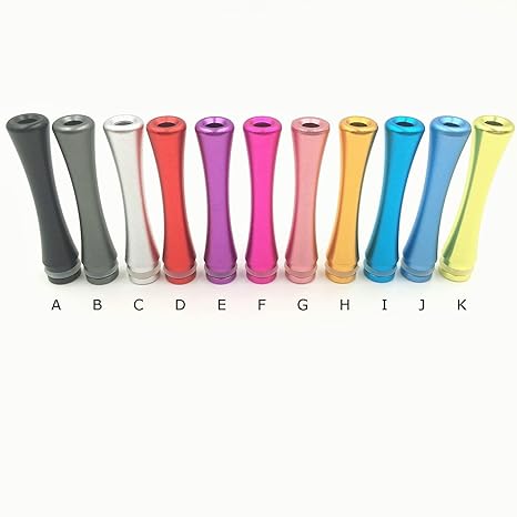 DIY-24H - Driptip 510 Anschluss für Verdampfer Aluminium 11 Farben Mundstück Drip Tip (A)