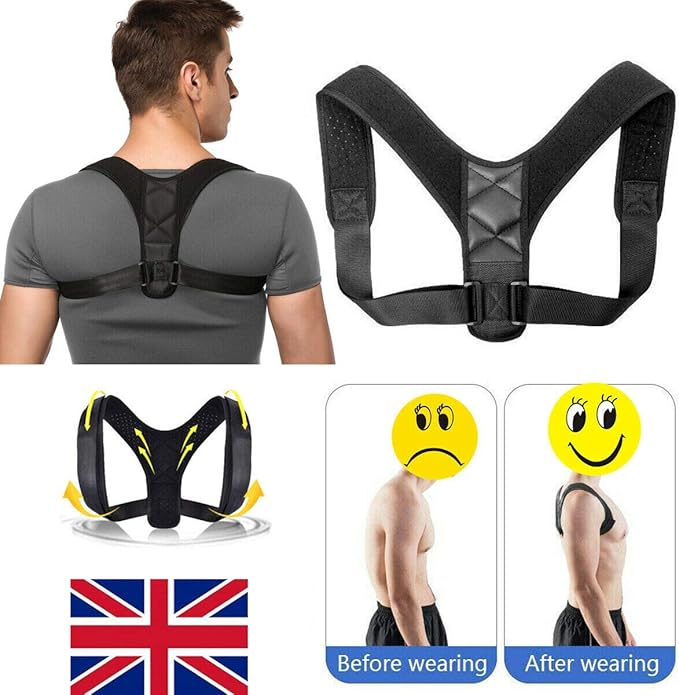 Posture Corrector for Men Women, Adjustable Upper Back Brace Posture