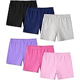 ZUEMET 6 Pack Toddler Girls Bike Shorts Dance Cartwheel Under Dress Short for Baby Girl 18M 5T